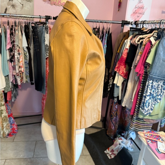 Rampage Tan Leather Women's Jacket - Picture 6 of 8